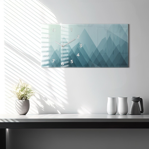 Glass wall clock rectangular Geometric figures