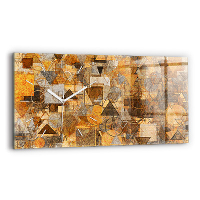 Glass wall clock rectangular Geometric Shapes