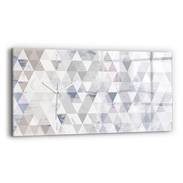 Glass wall clock rectangular Geometric pattern