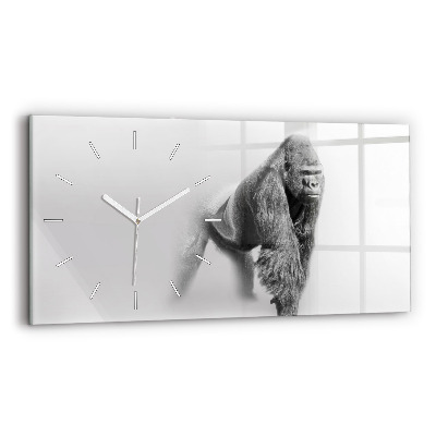 Glass wall clock rectangular Animal Art Collection