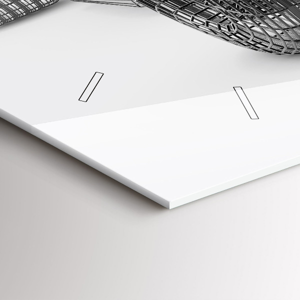 Glass wall clock rectangular F1 car design