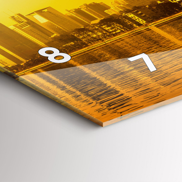 Glass wall clock rectangular Zhujiang River China