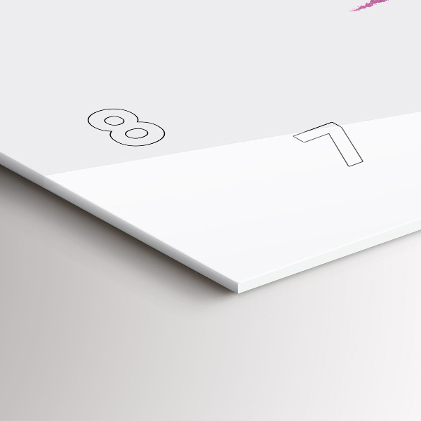 Glass wall clock rectangular Runner illustration