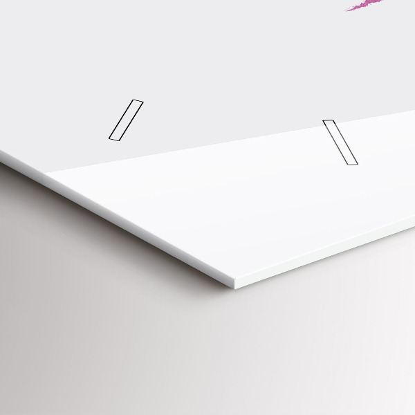 Glass wall clock rectangular Runner illustration