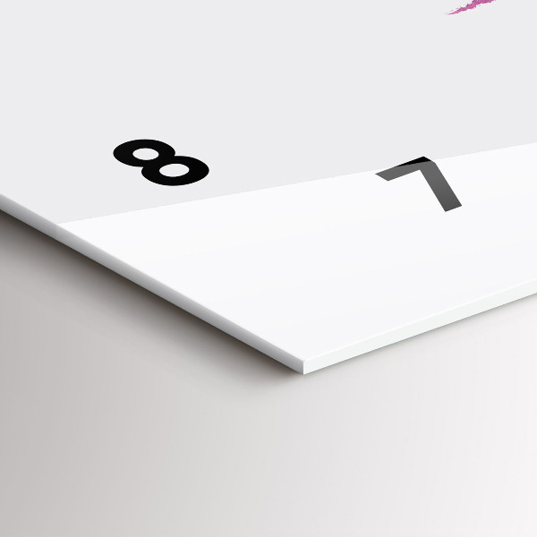 Glass wall clock rectangular Runner illustration