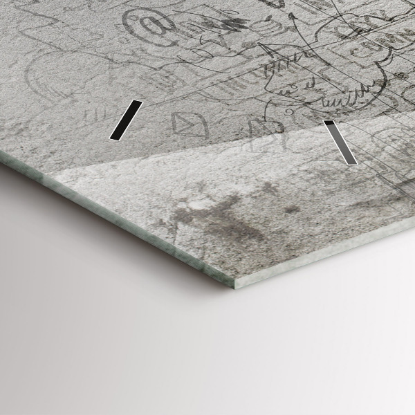 Glass wall clock rectangular Sketch of the City