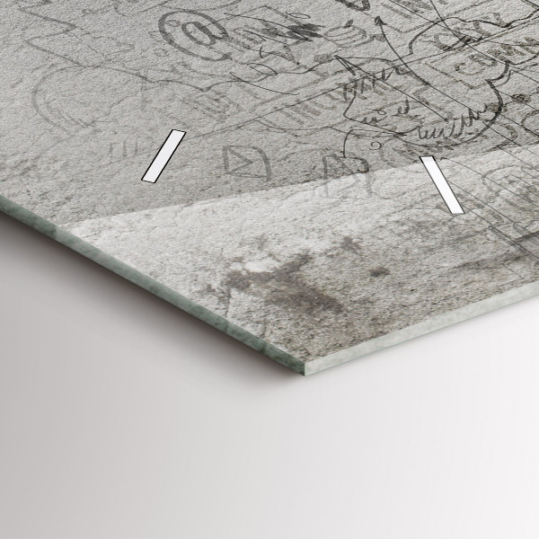 Glass wall clock rectangular Sketch of the City