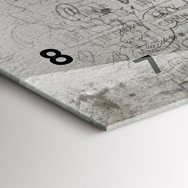 Glass wall clock rectangular Sketch of the City