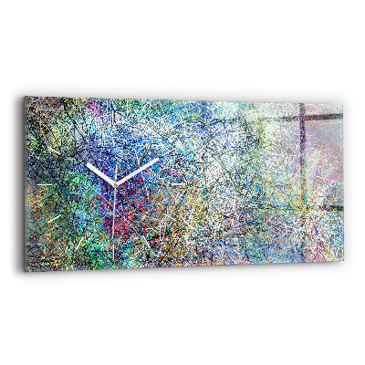 Glass wall clock rectangular Abstraction - Emotions