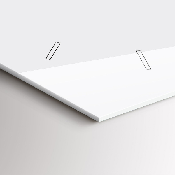 Glass wall clock rectangular Sea anchor