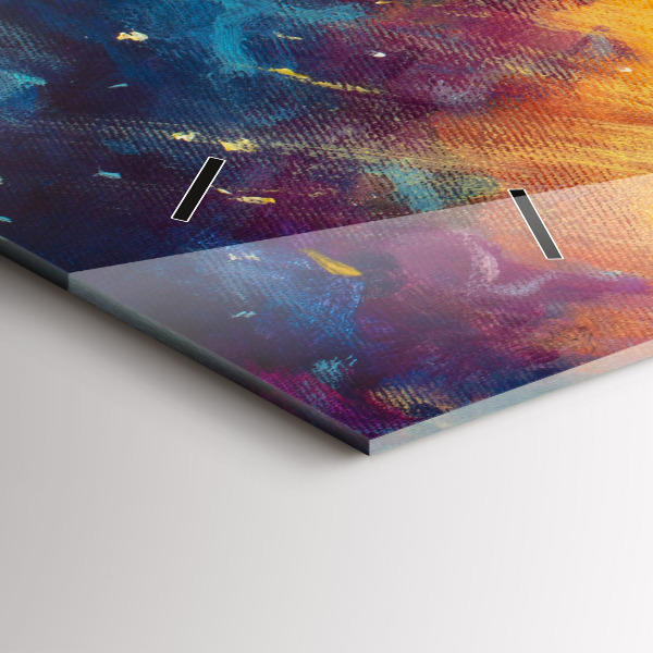 Glass wall clock rectangular Abstraction The Little Prince