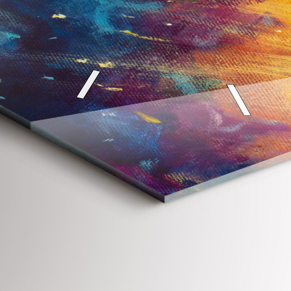 Glass wall clock rectangular Abstraction The Little Prince