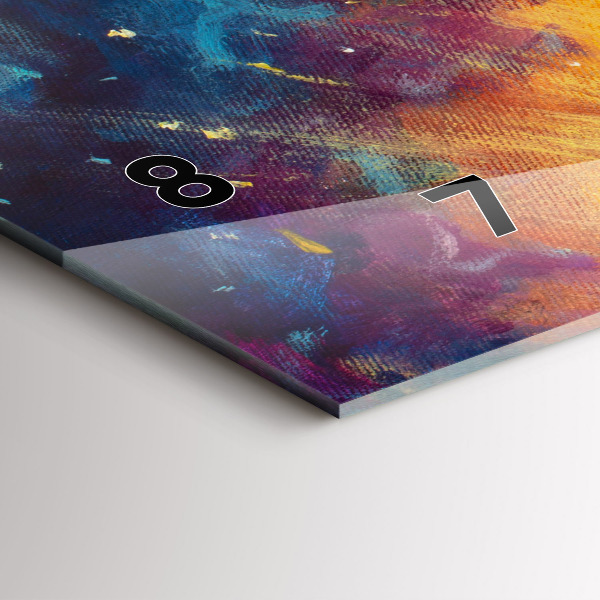 Glass wall clock rectangular Abstraction The Little Prince