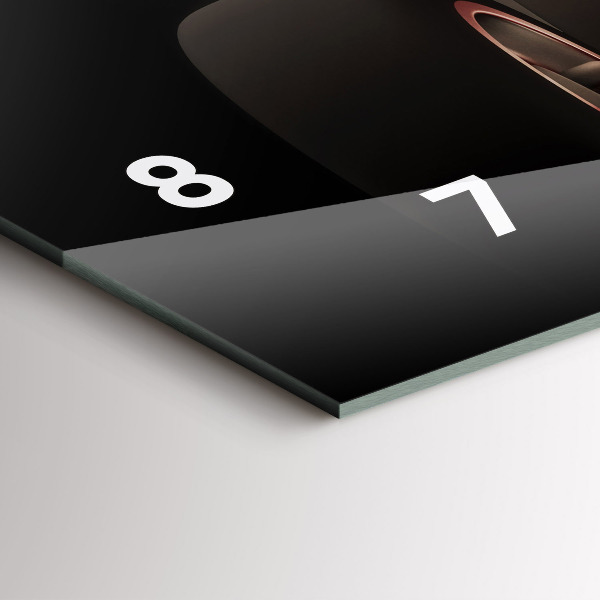 Glass wall clock rectangular Old vintage car