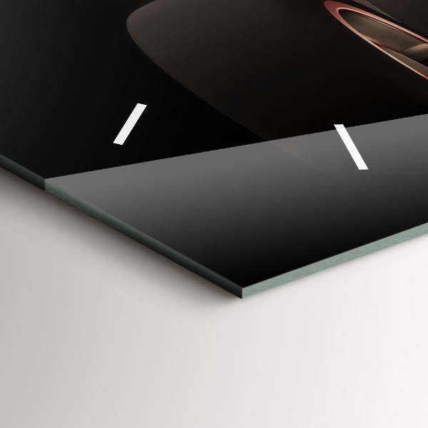 Glass wall clock rectangular Old vintage car