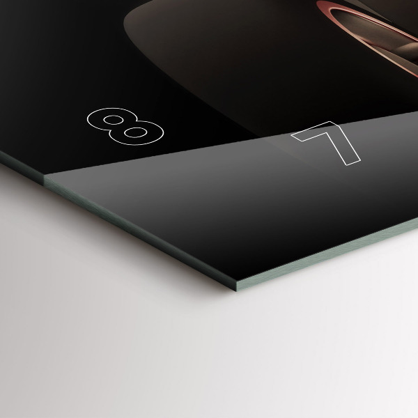 Glass wall clock rectangular Old vintage car