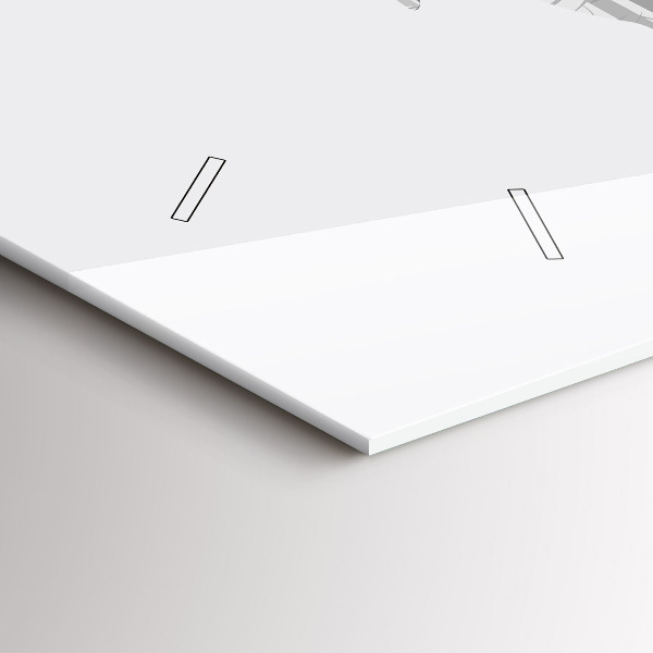 Glass wall clock rectangular Silhouette of a deer Forest