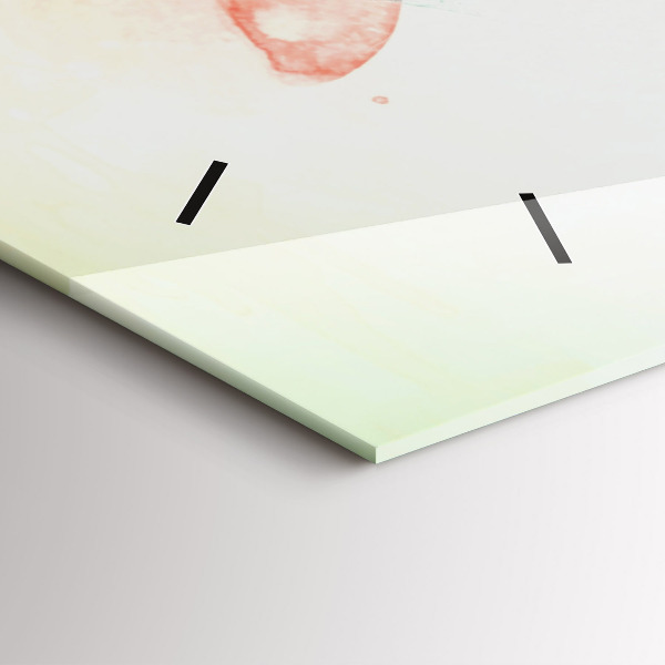 Glass wall clock rectangular Abstract woman face