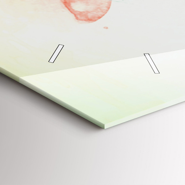 Glass wall clock rectangular Abstract woman face