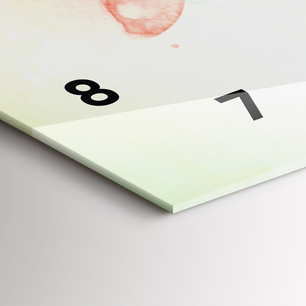 Glass wall clock rectangular Abstract woman face