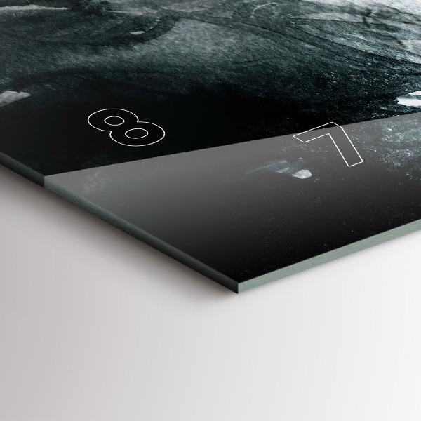 Glass wall clock rectangular Portrait of a woman red lips