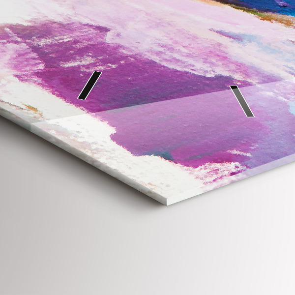 Glass wall clock rectangular Preparing the ballerina