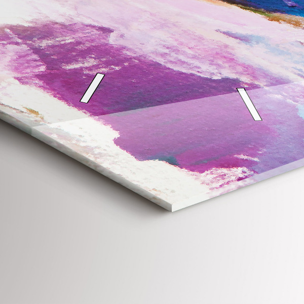 Glass wall clock rectangular Preparing the ballerina