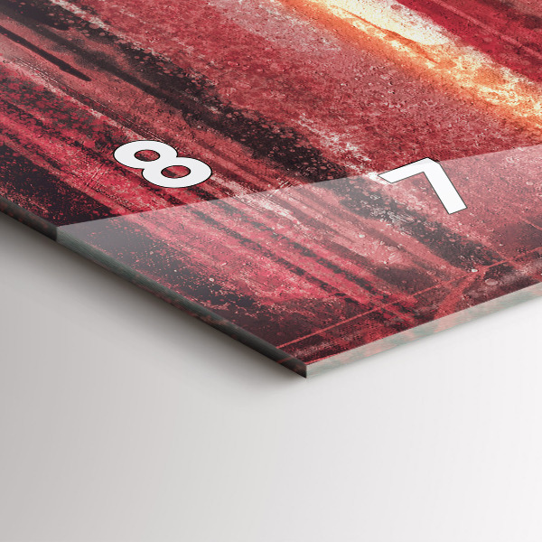 Glass wall clock rectangular Young couple in love