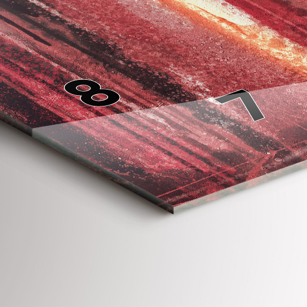 Glass wall clock rectangular Young couple in love