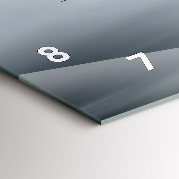 Glass wall clock rectangular Military aircraft in flight