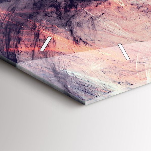 Glass wall clock rectangular Abstract painting