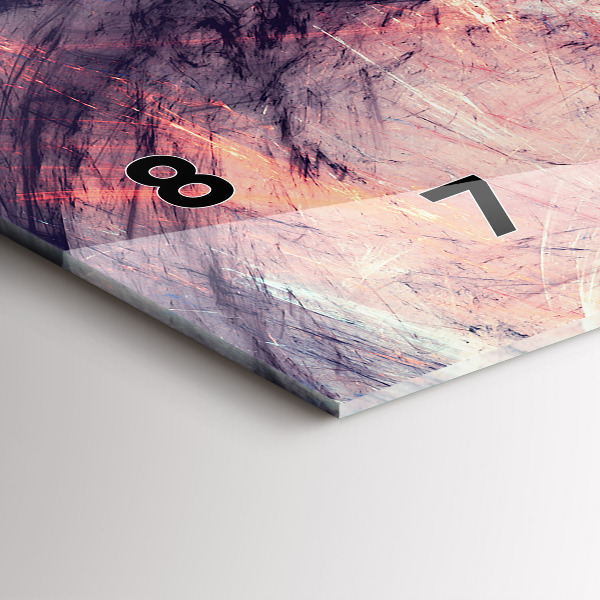 Glass wall clock rectangular Abstract painting