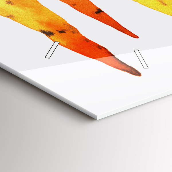 Glass wall clock rectangular Carrot illustration