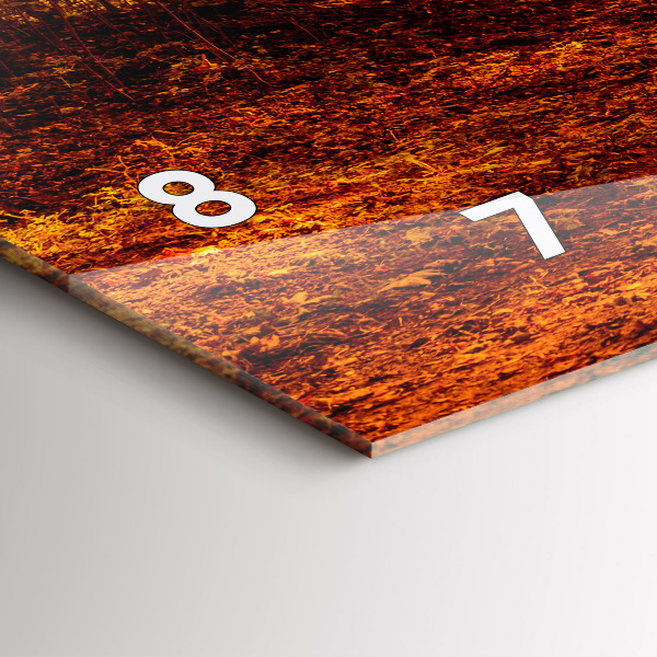 Glass wall clock rectangular Forest landscape in the sun