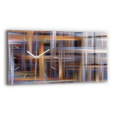 Glass wall clock rectangular Abstract Geometry