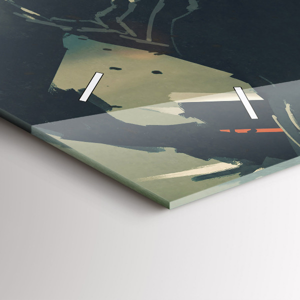 Glass wall clock rectangular Lethal weapon game