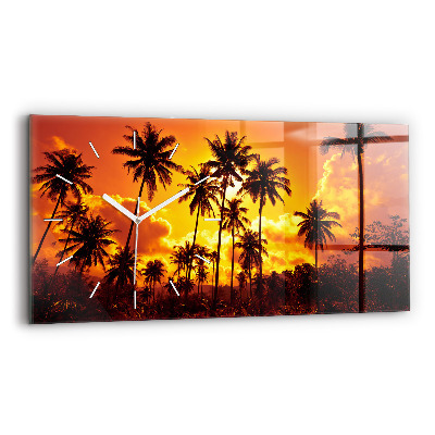Glass wall clock rectangular Thailand Klong Prao Beach