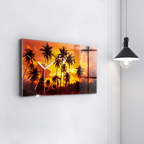Glass wall clock rectangular Thailand Klong Prao Beach