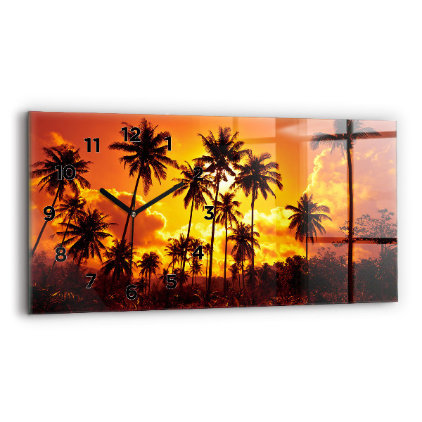 Glass wall clock rectangular Thailand Klong Prao Beach