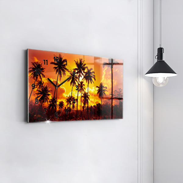 Glass wall clock rectangular Thailand Klong Prao Beach