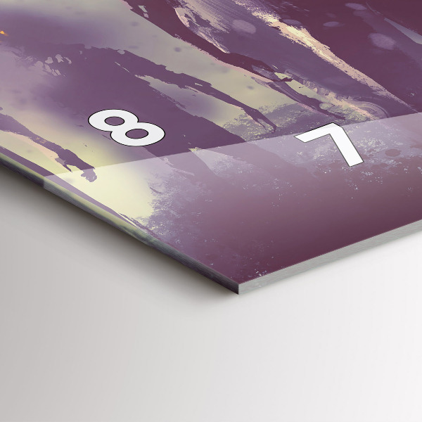 Glass wall clock rectangular Zombies at night - halloween