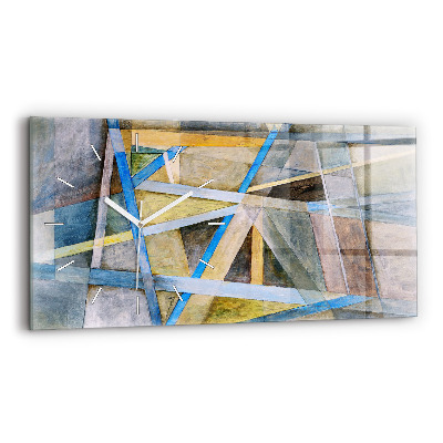 Glass wall clock rectangular Impressionist painting