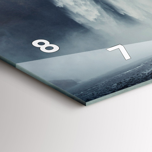 Glass wall clock rectangular Waterfall Iceland Landscape
