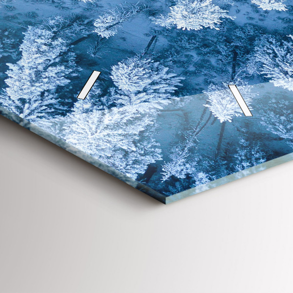 Glass wall clock rectangular Forest from a bird's eye view Drone