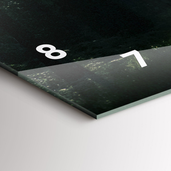 Glass wall clock rectangular Forest road and streaks of sunlight