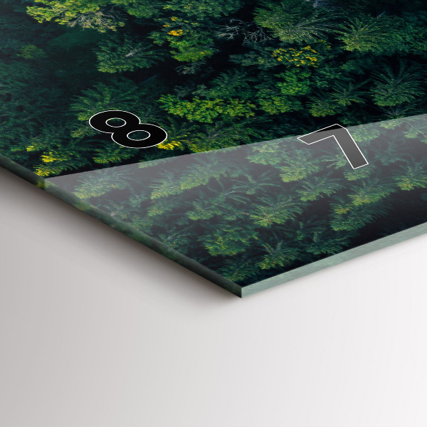 Glass wall clock rectangular Forest from a bird's eye view