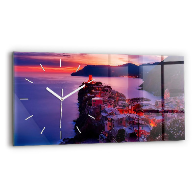 Glass wall clock rectangular The inscription Memories