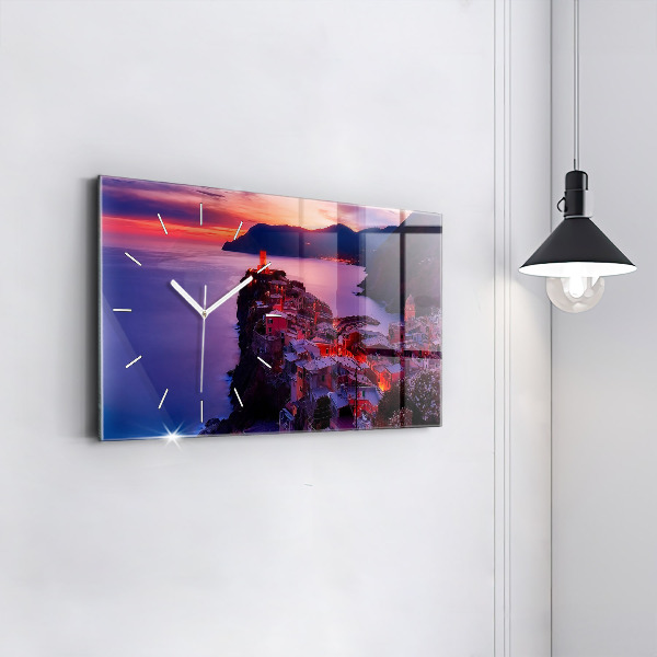 Glass wall clock rectangular The inscription Memories
