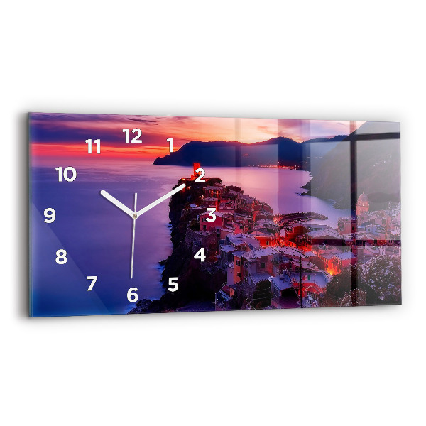 Glass wall clock rectangular The inscription Memories