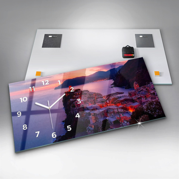 Glass wall clock rectangular The inscription Memories